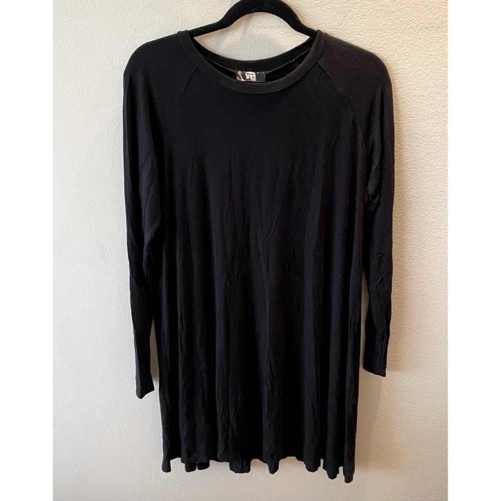 Culture Phit Black Long Sleeve Mini T-Shirt Dress